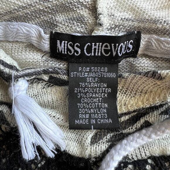 MISS CHIEVOUS women’s L sweater with hood & lace - Picture 4 of 8